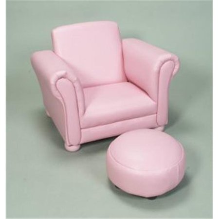 GIFTMARK Giftmark 6705P Upholstered Chair with Ottoman Pink 6705P